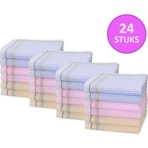 Sorprese Zakdoeken - Milana - zakdoeken dames - 24 zakdoeken - Italiaans katoen - herbruikbare zakdoek - Cadeau