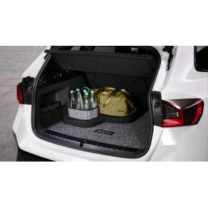 Omkeerbare Kofferruimtemat voor BMW X1 (U11), X1 Hybrid & iX1 - Tweezijdig (Tapijt/Waterdicht) - Anti-slip - Incl. Bevestigingsmiddelen - Econyl - Grijs