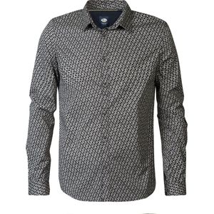 Petrol Industries - Heren All-over Print Overhemd Ouzinkie - Blauw - Maat L