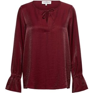 &Co Woman Blouse bordeaux (Maat: XS) - Effen - Halslijn: Ronde hals,