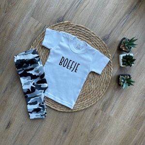 T-shirt baby en dreumes - Boefje - Wit - Maat 74