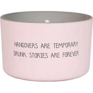 MY FLAME - Buitenkaars 'Hangovers are temporary, drunk stories are forever - Bella Citronella - 35 branduren