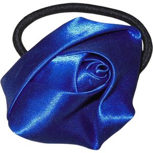 Roosje klein met elastiek blauw