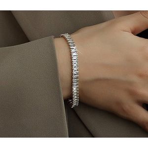Tennisarmband Micci Due goud verguld - Armband dames goud - met geschenkverpakking van Sophie Siero - Sieraden voor Vrouwen - Armbanden