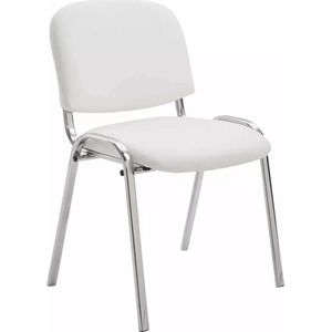 In And OutdoorMatch stoel Seamus - vergaderstoel - 100% polyurethaan - Wit - Bezoekersstoel