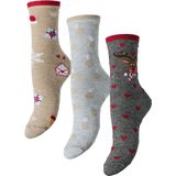 PIECES - PCJINGLE XMAS GLITTER SOCKS 3-PACK BC - Dames - Sokken