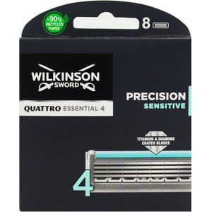 Wilkinson Sword Quattro Titanium Sensitive Scheermesjes 8 stuks