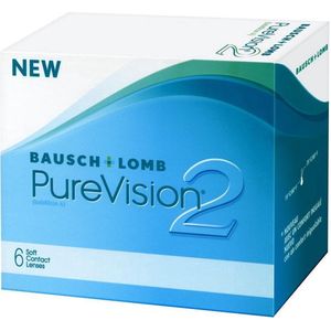Bausch and Lomb - PureVision 2 - Dag- en Nachtlenzen - 6 Lenzen - Silicone Hydrogel