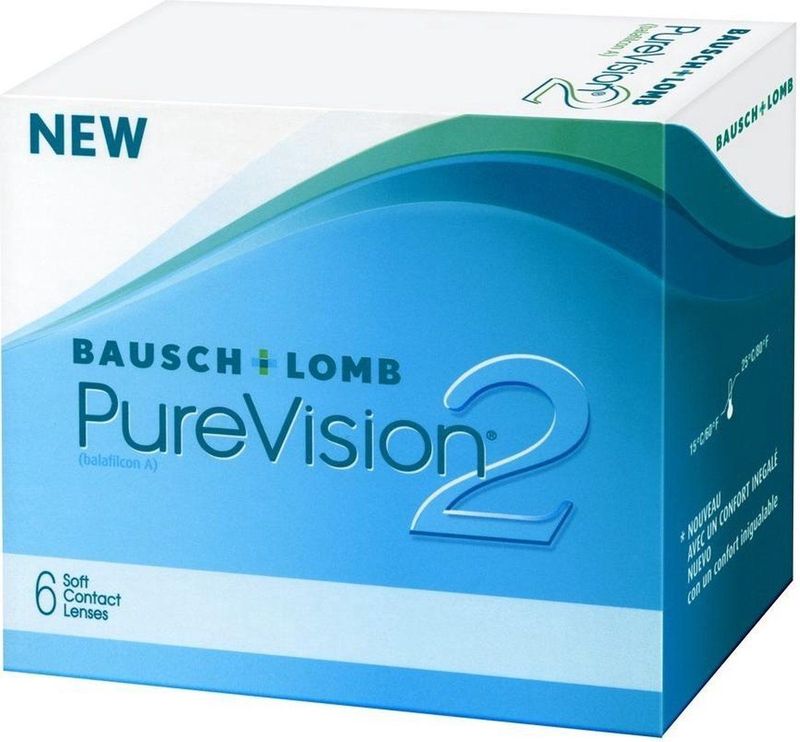 Bausch and Lomb - PureVision 2 - Dag- en Nachtlenzen - 6 Lenzen - Silicone Hydrogel