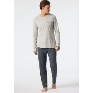 Schiesser – Fine Interlock - Pyjama – 178110 – Grey Melange - 50