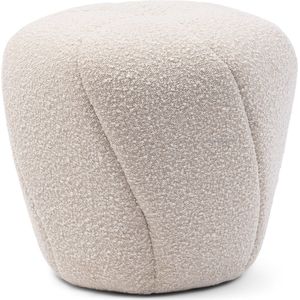 Riviera Maison Poef - Perruche Stool - Wit - Bouclé