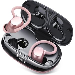Draadloze Bluetooth Hoofdtelefoon met Ruisonderdrukking en 50 Uur Afspeeltijd - IPX7 Waterdicht en Perfect voor Sport