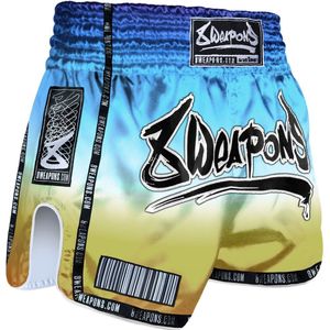 8 WEAPONS Muay Thai Shorts Vivo Sunrise Blauw - S