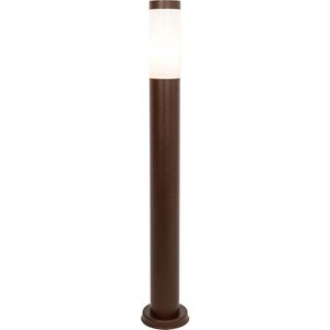 QAZQA rox - Industriele Staande Buitenlamp | Staande Lamp voor buiten - 1 lichts - H 80 cm - Roestbruin - Industrieel - Buitenverlichting