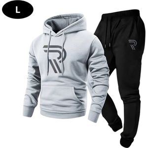 Livano Joggingpak Heren - Huispak - Volwassenen - Trainingspak - Comfortabel - Jogging Pak - Joggingsbroek - Zwart - L