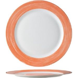 Brush - Oranje - Diner Borden - 25,4cm - (Set van 6)