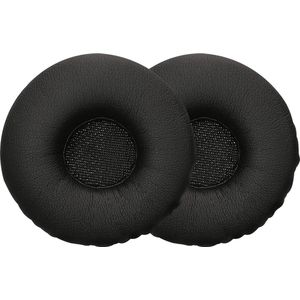 Oorkussens compatibel met Jabra Biz 2300 USB Duo - Set van 2 - Kunstleer en schuim - Zwart .