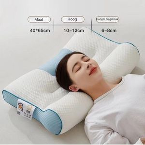 Hoofdkussen / Ergonomisch traagschuim nekkussen / Ideaal voor nekpijnverlichting en anti-snurken / Nekkussen 40 x 65 cm / Beschermt nekslapers / Ideaal voor de rug van zijslapers