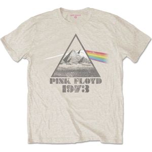 Pink Floyd - Pyramids Heren T-shirt - S - Creme