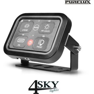 Purelux Multi-Switch Dashboard Controller – 4 Knoppen, 10-30V tot 480 watt op 12V aansturen van Verstralers | led bar | led werklampen | led flitser