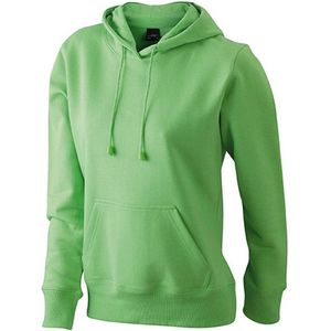 James and Nicholson Dames/dames Hooded Sweatshirt (Kalk groen)