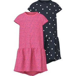 NAME IT NKFVIGGA 2-Pack CAPSL DRESS Meisjes Jurk - Maat 152