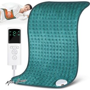 Mrs. Jones Verwarmingskussen warmtekussen met automatische uitschakeling voor rug nek schouders buik zacht flanellen oppervlak (30 x 60 cm) .