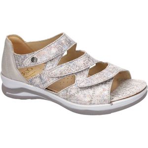 Fidelio - Hallux - Dames Sandalen - Zilver - Kurk - Extra Brede Leest