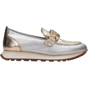 Hispanitas - HV243432 - Leren Mocassins - Zilver - Plat - Casual