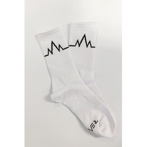 Set van 3 paar - REVIVE ""Signature"" Sportsokken, unisex, kleur wit met REVIVE logo, mt 36-40, biologisch katoen