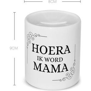 Akyol - hoera ik word mama Spaarpot - Moeder - iemand die mama wordt - babyshower - moeder cadeautjes - geschenk - kado - 350 ML inhoud