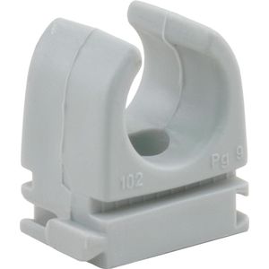 Q-Link klembeugel – installatiebuis – PVC – 16 mm – grijs – 20 stuks