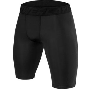 Korte Compressiebroek voor Heren en Jongens - Schieferszwart, 164 (12-14 jaar)