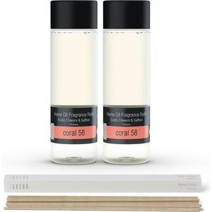 JANZEN Home Fragrance Refill Coral 58 2-pack Incl. Gratis Sticks