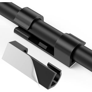 Zelfklevende Kabelclips - Kabelhouder - 3M Tape - Kabelbinders - Kabel Organisator - 50 stuks - Zwart
