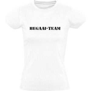 Begaai-Team Dames T-shirt | voetbal | shirts kleding | volleybal | handbal | hockey | toernooi | teamsport | sport | naam | begaai team | teamnaam | Shirt