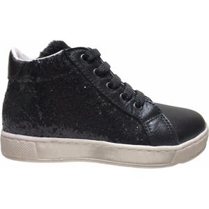 Naturino glitter rits veterschoenen 5229 zwart mt 24