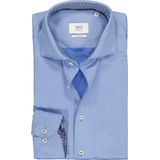 ETERNA 1863 slim fit casual Soft tailoring overhemd - twill heren overhemd - blauw (contrast) - Strijkvriendelijk - Boordmaat: 40