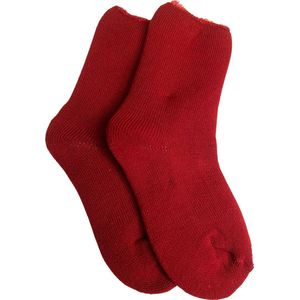 Warmhoudende Fleece Kinderen Sokken / Thermo Sokken / Huissokken | Warmte Sok - Rood