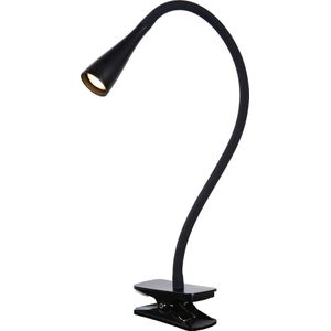 Lucide ZOZY - Klemlamp - LED Dimb. - 1x4W 3000K - 3 StepDim - Zwart