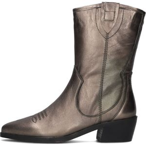 Notre-V 18050 Enkellaarsjes - Enkelboots met rits - Dames - Goud - Maat 41