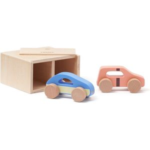 Kids Concept speelgoed auto's set van twee met dubbele garage - Aiden