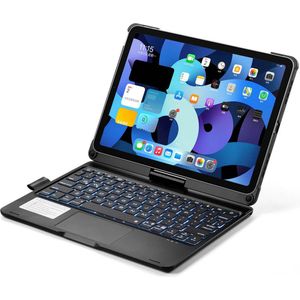 Toetsenbord Case Geschikt Voor Apple iPad Pro 11 inch 2020/2021/2022 - Zwart - Bluetooth Toetsenbord Hoes - 360 Graden Draaibaar Met Touchpad Muis