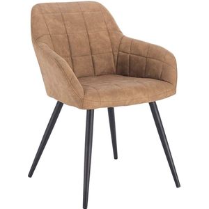 Rootz moderne gestoffeerde eetkamerstoel - comfortabele stoel - stijlvolle zitting - ergonomisch ontwerp, duurzame constructie, eenvoudige montage - 49 cm x 43 cm x 81 cm