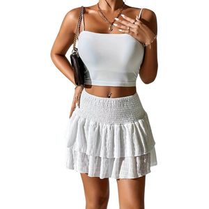 Livano Rokje Dames - Korte - Korte Broek - Wandelrok - Legging - Wit - M