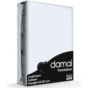 Damai - Hoeslaken (tot 25 cm) - Katoen - 160/180 x 200/210 cm - Sky blue