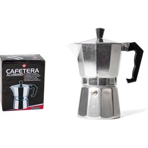 Aluminium moka/koffiemaker voor 3 kopjes espresso 150 ml