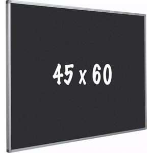 Prikbord kurk PRO - Aluminium frame - Eenvoudige montage - Punaises - Blauw - Zwart - Prikborden - 45x60cm