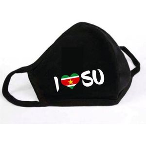 GetGlitterBaby® - Mondkapje / Wasbaar Mondmasker - Suriname / Surinaamse Vlag - I love Su