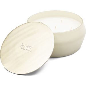 Riviera Maison Geurkaars, met deksel, 68-72 Branduren - RM Scented Candle Ibiza - wit - Paraffine